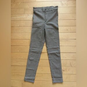 Garage Brown and White Checkered Pants